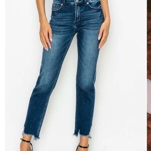 Artemis Nova Distressed Blue High Rise Straight Leg Jeans Size 9/28